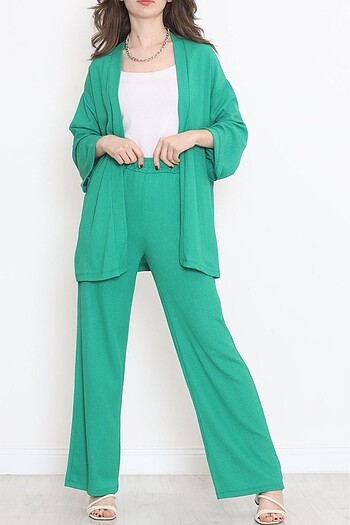 Uzun Kimono Takım Yeşil ( S-M-L )