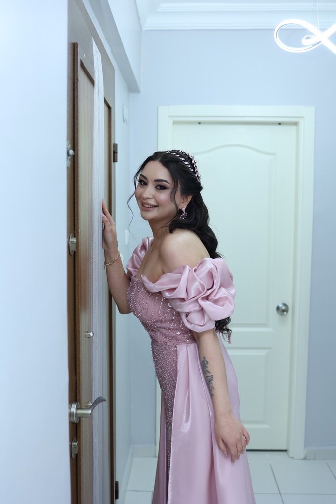 Pembe Cam Taşlı Işıltılı Saç Aksesuarı Seti - Görsel 2