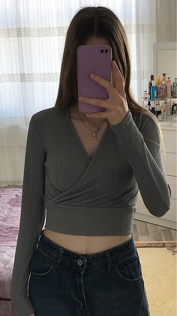 Diğer BLUZ GRİ BLUZ DAR