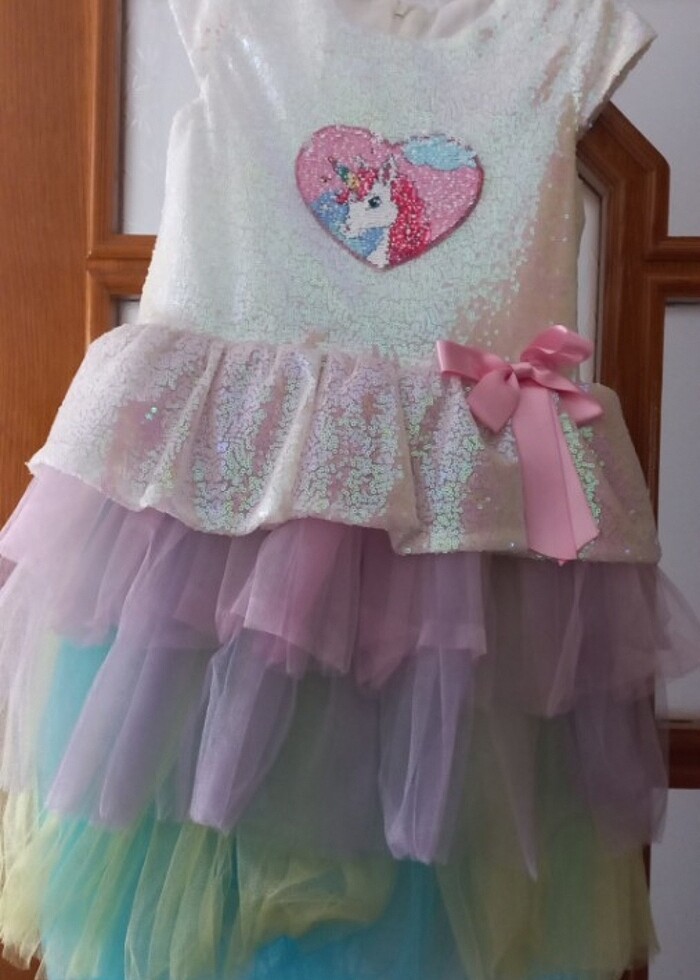 Kız çocuğu dogum günü elbisesi 1 defa giyildi - Görsel 2