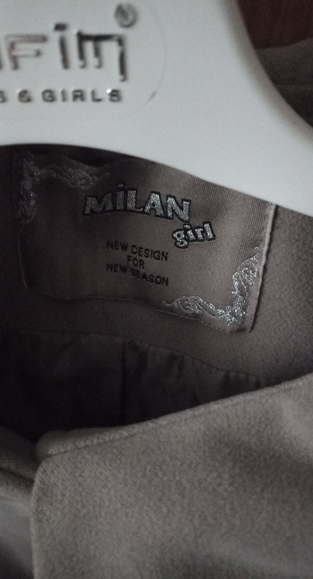 Düğmeli gri kaban - Görsel 3