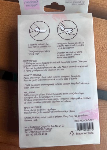 Mürdüm Renkli Profesyonel Tak ve Çıkart Tırnak - Görsel 3