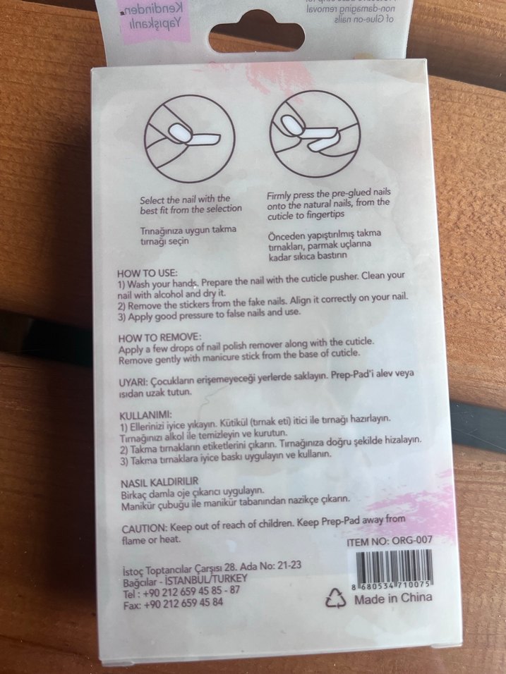Mürdüm Renkli Profesyonel Tak ve Çıkart Tırnak - Görsel 3