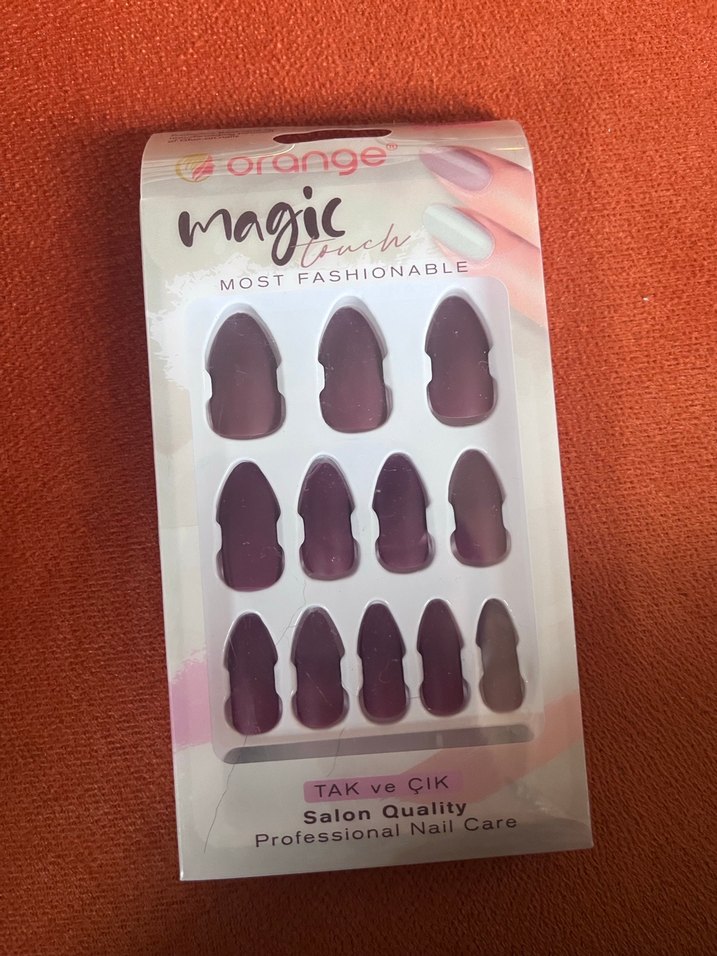 Mürdüm Renkli Profesyonel Tak ve Çıkart Tırnak - Görsel 4