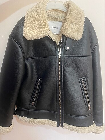 Bershka Suni Deri Kürklü Biker Ceket