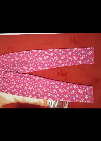 Çiçekli ve Kareli Kız tayt - Görsel 3