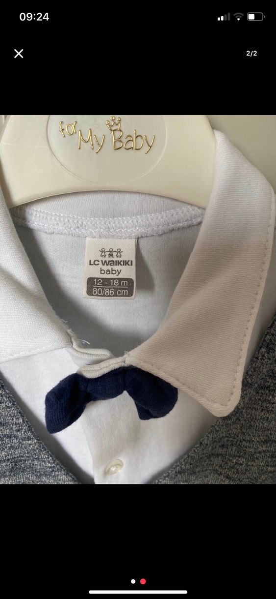 Düğmeli Gri Yelekli Bayramlık Bebek Erkek - Görsel 2