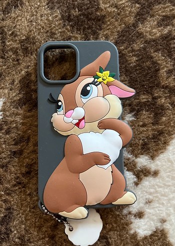 Kahverengi Peluş Detaylı Bohem Telefon Kılıfı