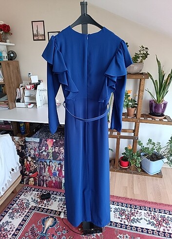 xs Beden Saks mavisi tesettür abiye
