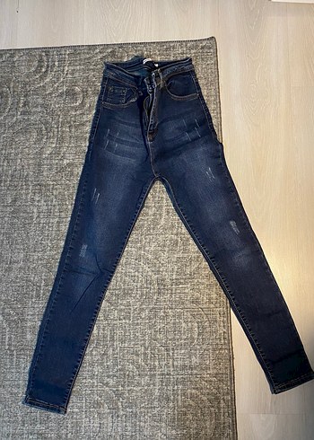 Kadın Lacivert Denim Pantolon