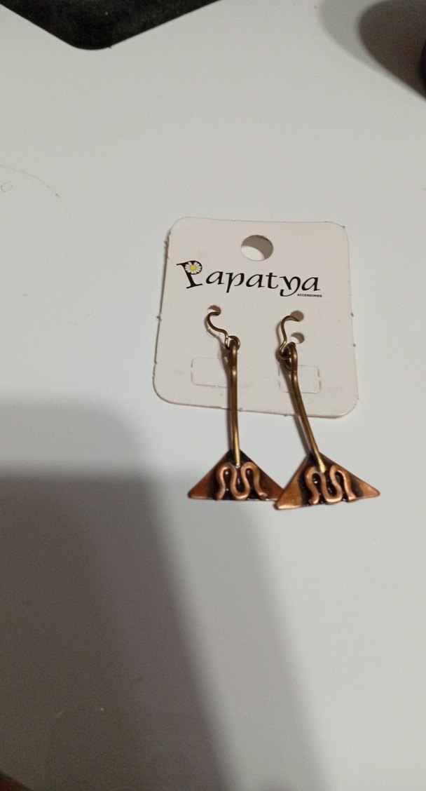 Papatya Altın Renk Bohem mistik Küpe - Görsel 2