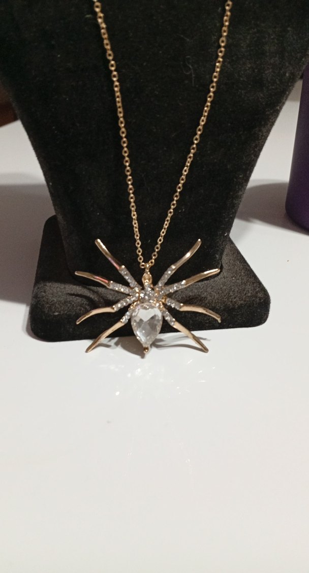 Yeni sezon Işıl Işıl zirkom Taşlı uzun kolye örümcek figürlü - Görsel 2