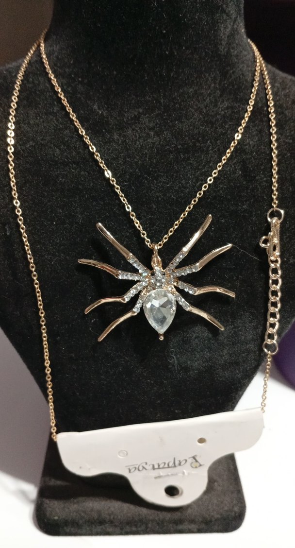Yeni sezon Işıl Işıl zirkom Taşlı uzun kolye örümcek figürlü - Görsel 3