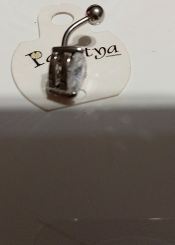 Beden Beyaz Işıltılı Zirkom Kadın Göbek Piercingi 1.kalite ithal