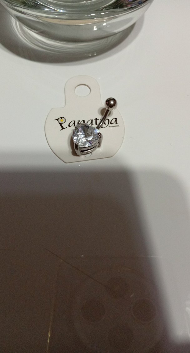 Beyaz Işıltılı Zirkom Kadın Göbek Piercingi 1.kalite ithal - Görsel 2