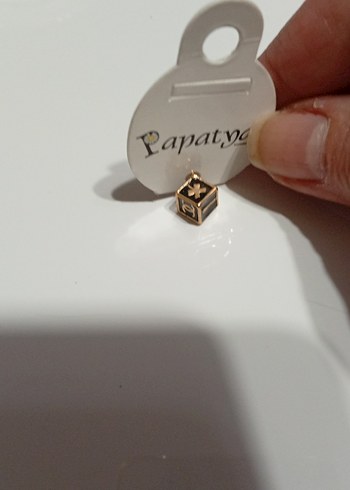 Altın Renkli siyah zar bay Küpe Çelik Tek küpe - Görsel 2