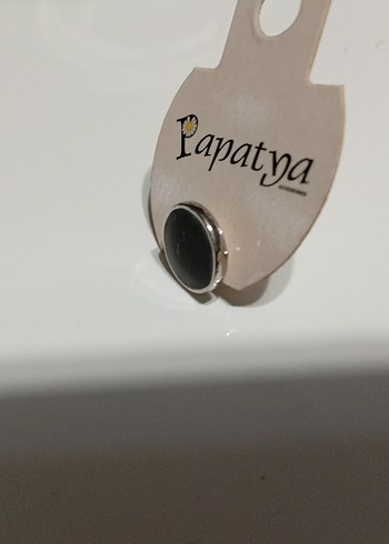 Siyah Düğme Küpe - Papatya - Görsel 2