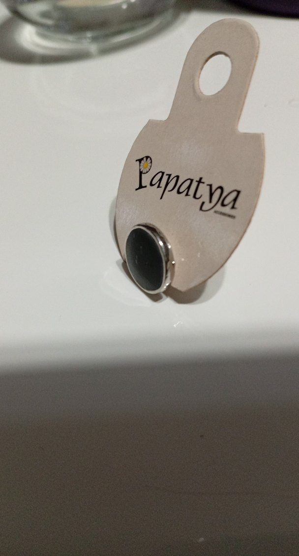 Siyah Düğme Küpe - Papatya - Görsel 2