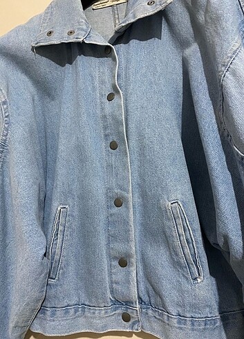 40 Beden mavi Renk Vintage kot ceket