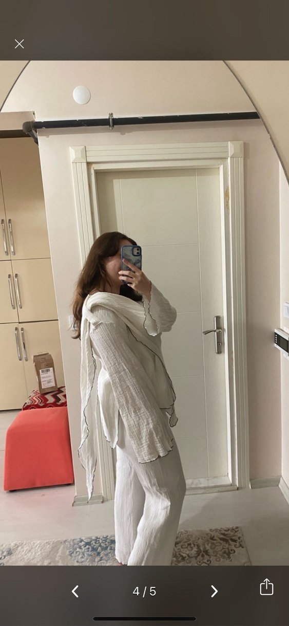 Beyaz Müslin takım - Görsel 3