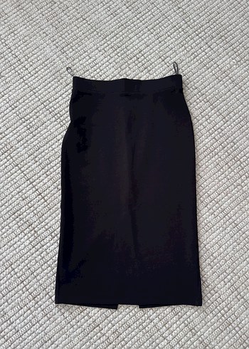 Siyah Midi Kalem Etek Fermuarlı - Görsel 2