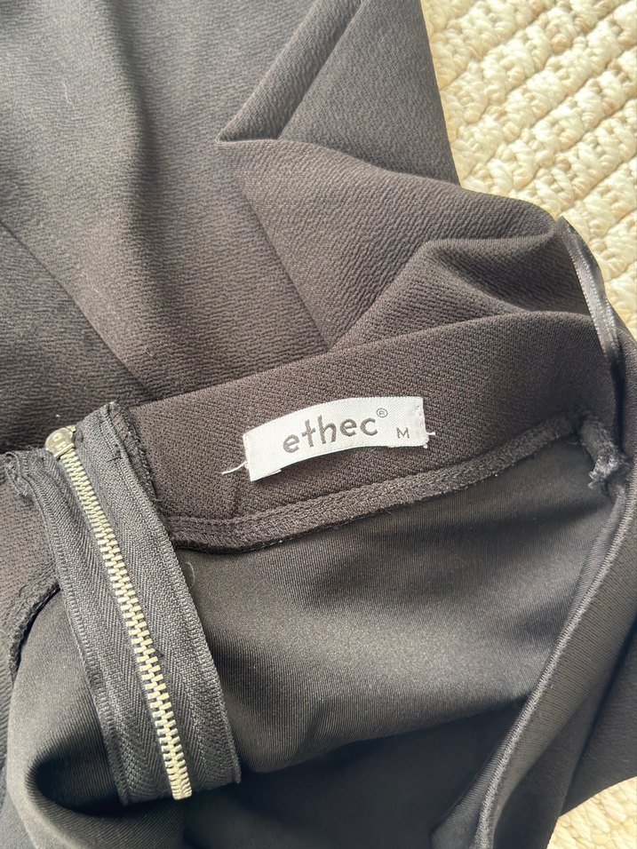 Siyah Midi Kalem Etek Fermuarlı - Görsel 3