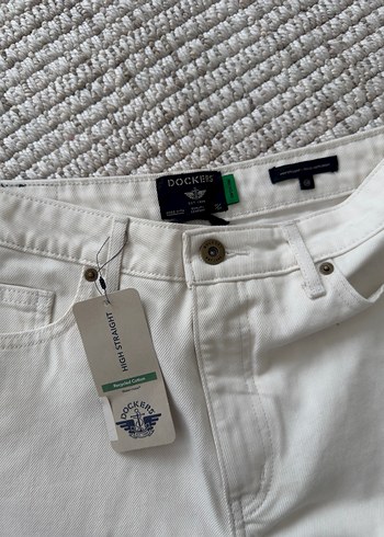 Beyaz Midi Boy Pamuklu Kadın Jean - Görsel 2