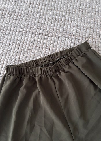 Kadın Haki Kamuflaj Düğmeli Uzun Ceket - Görsel 5