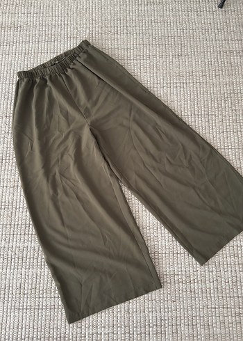 Kadın Haki Kamuflaj Düğmeli Uzun Ceket - Görsel 3