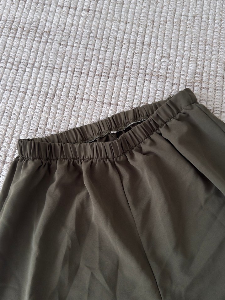 Kadın Haki Kamuflaj Düğmeli Uzun Ceket - Görsel 5