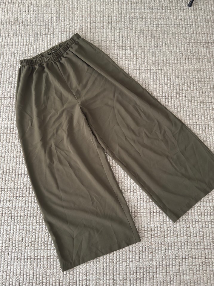 Kadın Haki Kamuflaj Düğmeli Uzun Ceket - Görsel 3