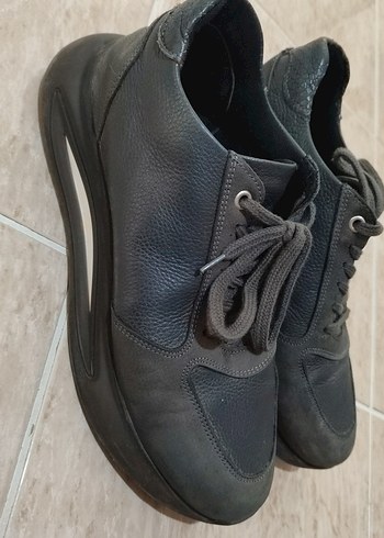 Gri Bağcıklı Erkek Sneakers - Görsel 3