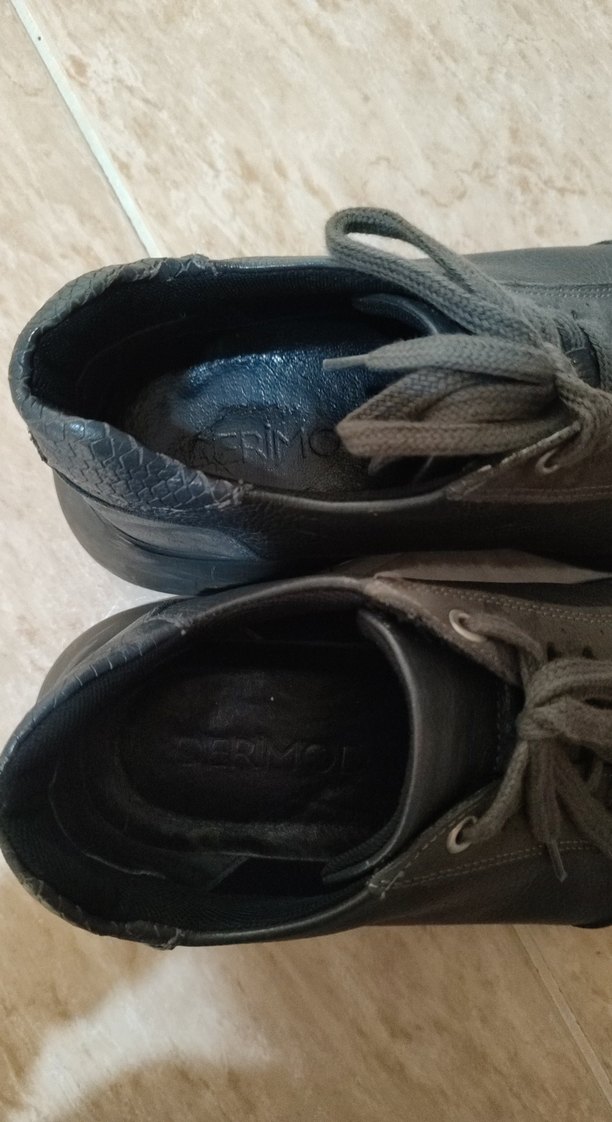 Gri Bağcıklı Erkek Sneakers - Görsel 4