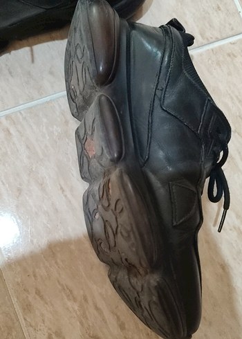 Siyah Deri Bağcıklı Erkek Ayakkabı - Görsel 5