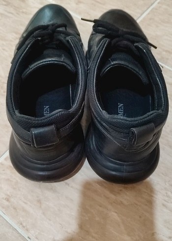 Siyah Deri Bağcıklı Erkek Ayakkabı - Görsel 3