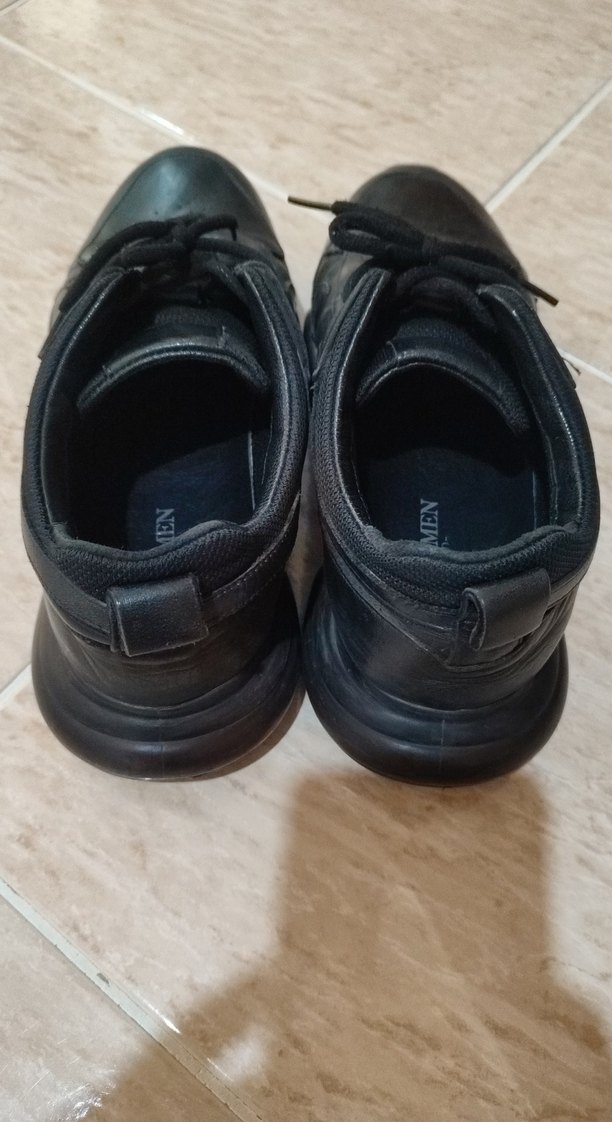 Siyah Deri Bağcıklı Erkek Ayakkabı - Görsel 3