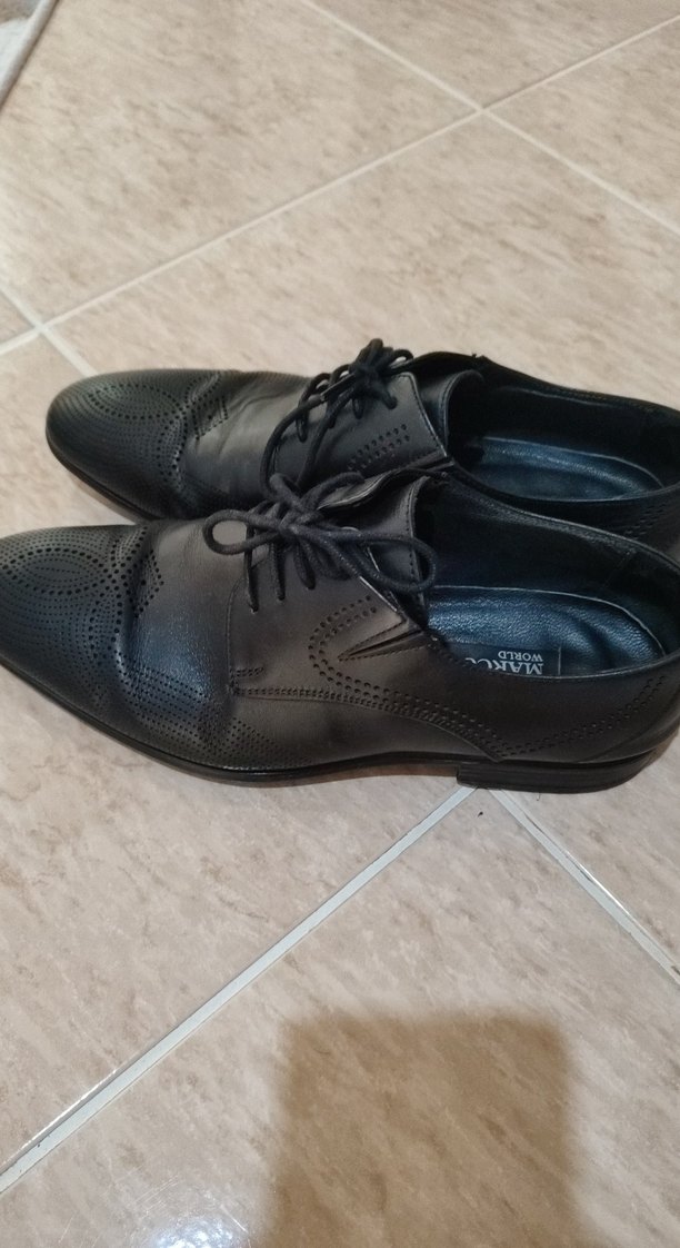 Erkek Siyah Deri Klasik Bağcıklı Ayakkabı - Görsel 2