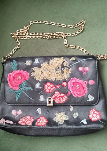 Nakışlı Deri Bohem Kadın Çanta - Görsel 2