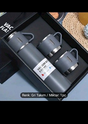 Diger Gri Termos Seti 500 ml