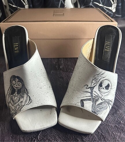 38 Beden beyaz Renk Nightmare Before Christmas İlvi Custom design ayakkabı