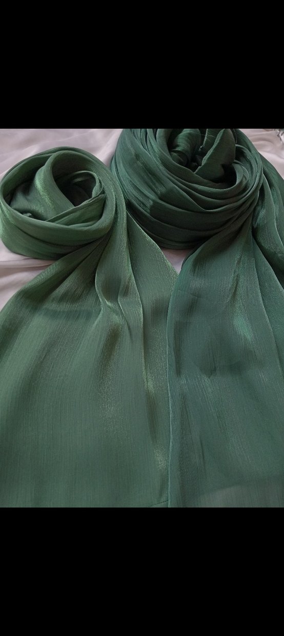 Yeşil orkide şal - Görsel 3