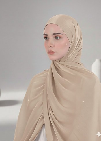 krem orkide şal - Görsel 2