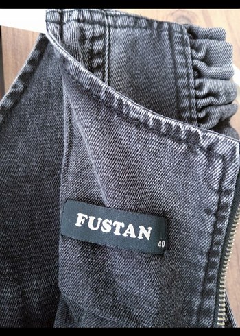 Kadın Gri Uzun Kot Elbise - Görsel 2