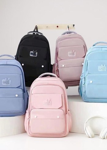 Pembe Minimalist Günlük Sırt Çantası