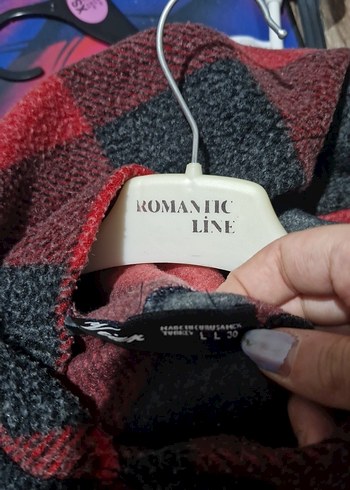 Bordo Ekose Desenli Kız Sweatshirt - Görsel 3