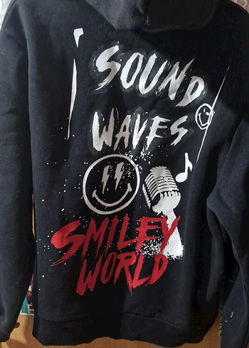 Siyah Kadın Kapüşonlu Sweatshirt Rock Punk - Görsel 2