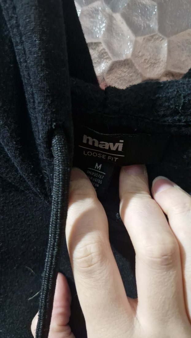 Siyah Kadın Kapüşonlu Sweatshirt Rock Punk - Görsel 3