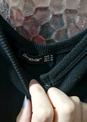 Düğmeli Siyah Midi Kadın Elbise - Görsel 3