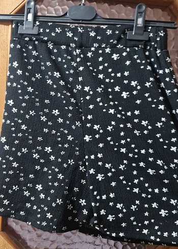 Nakışlı Pilili Siyah Mini Etek - Görsel 2