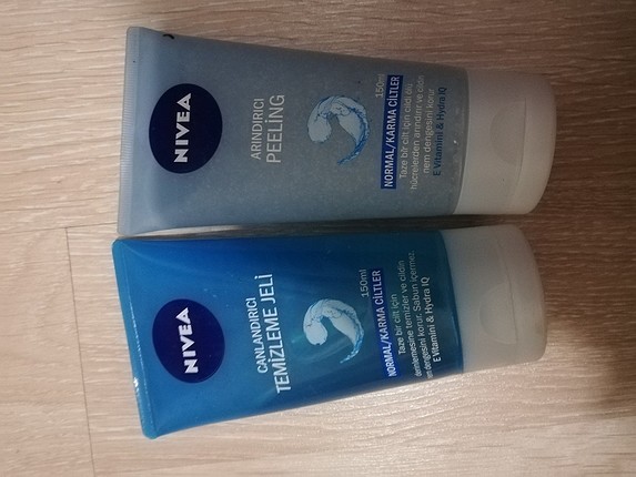 Nivea temizleme jeli + peeling jeli